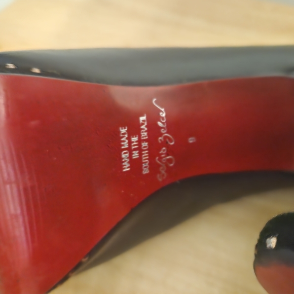 Boston Proper black bootie..made in Brazil..Sergio Zelar..zipper on heel 5"heel. - Picture 7 of 7